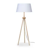 Lámpara de pie madera natural 1 luz E27