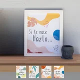 Cuadro Marco blanco 25 x 30 - Frase - Diseño varios