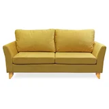 Sofa Viena 3 cuerpos pana mostaza 1.80 m