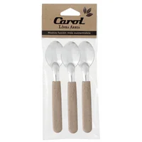 Pack de 3 cucharitas de té beige