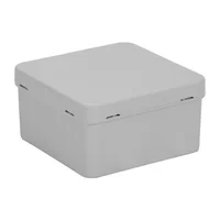 Caja cuadrada con tapa grís