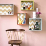 Rollo autoadhesivo para piso/pared chevron 45 x 200 cm