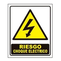 Cartel peligro electricidad 13 x 11 cm