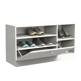 Mueble zapatero pie de cama roble blanco