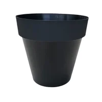 Maceta circular de plástico Josephine 12 cm negro