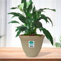 Maceta circular de plástico Finny 24 cm arena