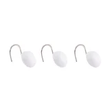 Pack de 12 ganchos para cortinas de baño Redondo
