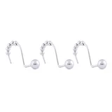Pack de 12 ganchos para cortinas de baño Roller Ball