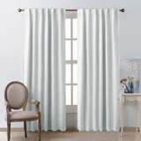 Pack de 2 cortinas de tela black out blanco 140 x 220 cm