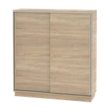 Placard 2 puertas corredizas 2 cajones MDP roble