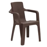 Silla de exterior marrón