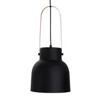Lámpara de techo colgante led negra 1 luz 15 W