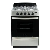 Cocina a gas 4 hornallas acero inoxidable FLOR 5558