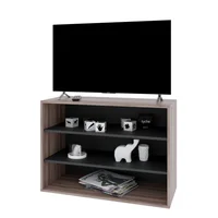 Rack de TV Visión 40" roble gris y negro