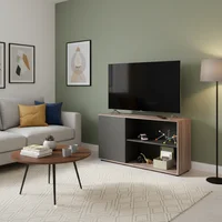 Rack de TV Visión 55" roble gris y negro