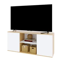 Rack de TV Visión 65" roble natural y blanco