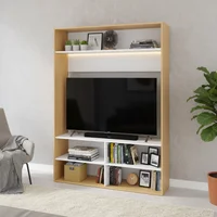 Rack de TV Visión 55" roble natural y blanco