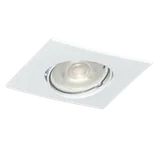 Spot móvil cuadrado 9.3 x 9.3 cm GU10 blanco