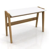 Escritorio simple de madera y melamina blanco