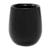 Maceta circular Uovo de plástico negro