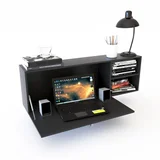 Escritorio smart flotante de pared gris