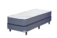 Colchón y sommier Floustar 1 plaza y media de resortes 90 x 190 x 44 cm