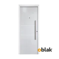 Puerta de exterior acero Primma Plus M1732B blanca 80 x 200 cm izquierda