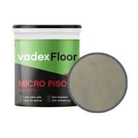 Micropiso en pasta simíl microcemento grís plata 5 kg