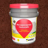Revestimiento texturado Weberplast RTM chocolate 30 Kg