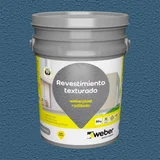 Revestimiento texturado Weberplast rodillado azul 30 Kg