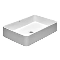 Bacha rectangular de apoyo 61 x 41 cm blanca brillante