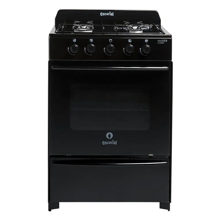 Cocina a gas 4 hornallas negra MASCL56NL