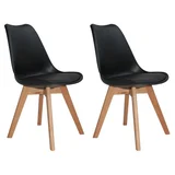 Pack de 2 sillas de comedor Tulip negro