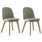 Pack de 2 sillas de comedor Vita verde