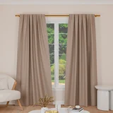 Cortina de tela black out Lino yute 130 x 220 cm