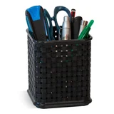 Canasto Ratán de plástico negro 3 Lts. 10 x 10 x 11 cm