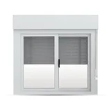 Ventana de PVC con cortina cajón DVH 120 x 90 cm