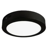 Panel LED redondo 18 w negro texturado luz fría