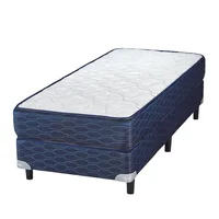 Colchón y sommier Deluxe 1 plaza de espuma 80 x 190 x 20 cm