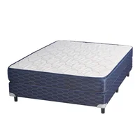 Colchón y sommier Deluxe 2 plazas de espuma 140 x 190 x 20 cm