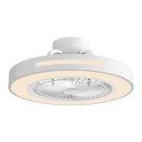 Lámpara decorativa con ventilador comando 8 aspas transparente
