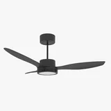 Ventilador de techo luz LED  con control remoto 3 aspas negro