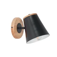 Aplique Kona 1 luz E27 negro