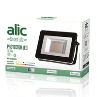 Proyector LED Smart Wifi RGB 30 W negro luz cálida