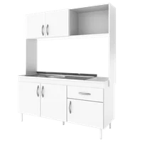 Kit de cocina Alfa 150 cm 5 puertas 1 cajón Blanco
