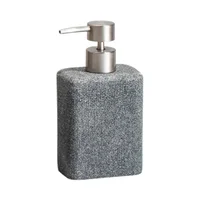 Dispensador de jabón de poliresina gris