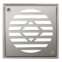 Rejilla piso 20 x 20 cm cromo