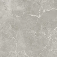 Porcelanato pulido símil mármol Suria Grey gris brillante 60 x 60 cm