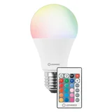 Lámpara LED A60 8W E27 RGB con control remoto