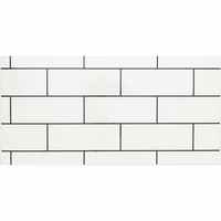 Pack de 2 placas autoadhesivas Subway 60 x 30 cm blanco